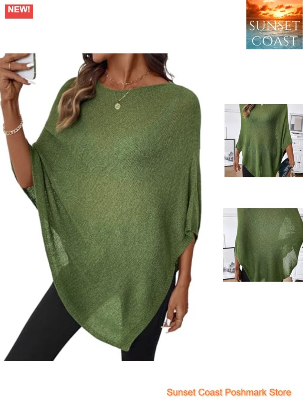 Women's Sheer Knit Poncho 100% Acrylic Crochet Mesh Beach Cover Up